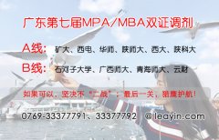 廣東MPA/MBA雙證調(diào)劑簡(jiǎn)章·2017·A|B線低分錄取