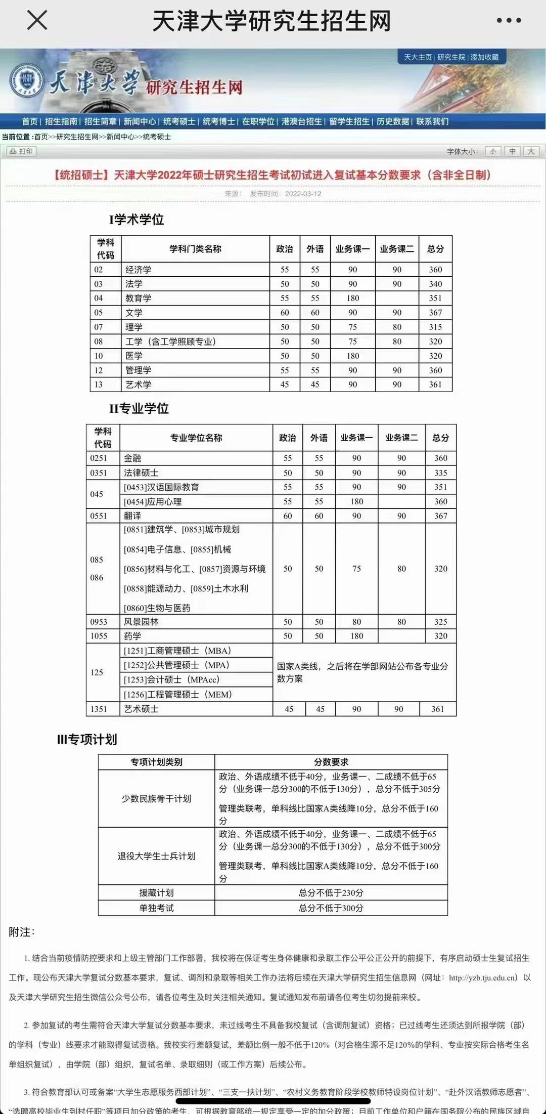 天津大學公布2022年研究生復試分數(shù)線